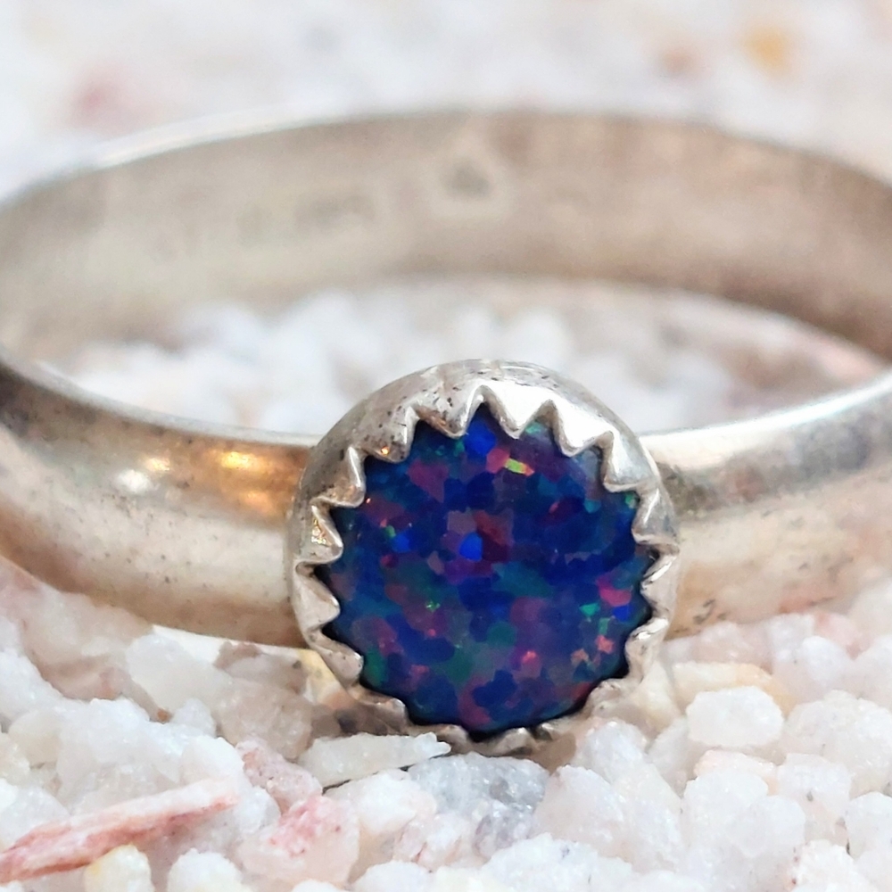 Sterling silver Blue Opal ring